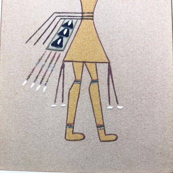 Wilson Price "Whirlwind" Sand Painting Signed Artist Hand Written Note - Picture 4 of 10